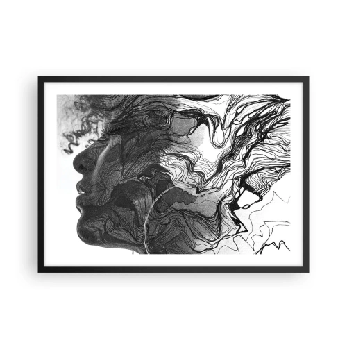 Affisch i svart ram - Tilltrasslad i drömmarna - 70x50 cm