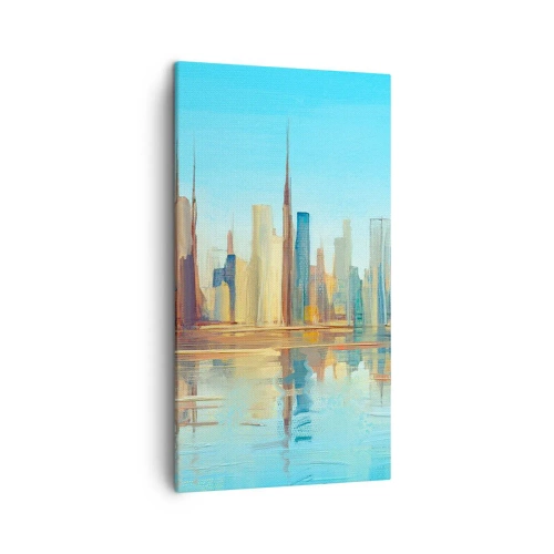 Canvastavla - Bild på duk - Solig metropol - 45x80 cm
