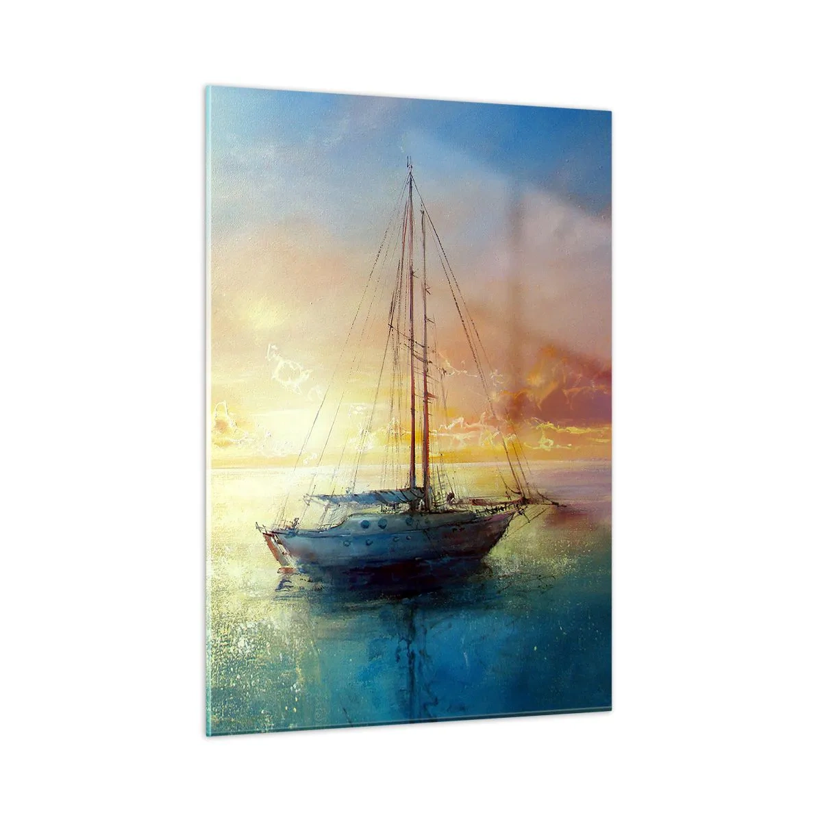Glastavla - Bild på glas - I guldviken - 50x70 cm