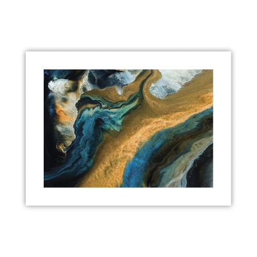 Affisch - Blå – gul – ömsesidiga influenser - 40x30 cm