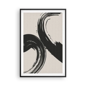 Affisch i svart ram - Svepande och cirkulärt - 61x91 cm