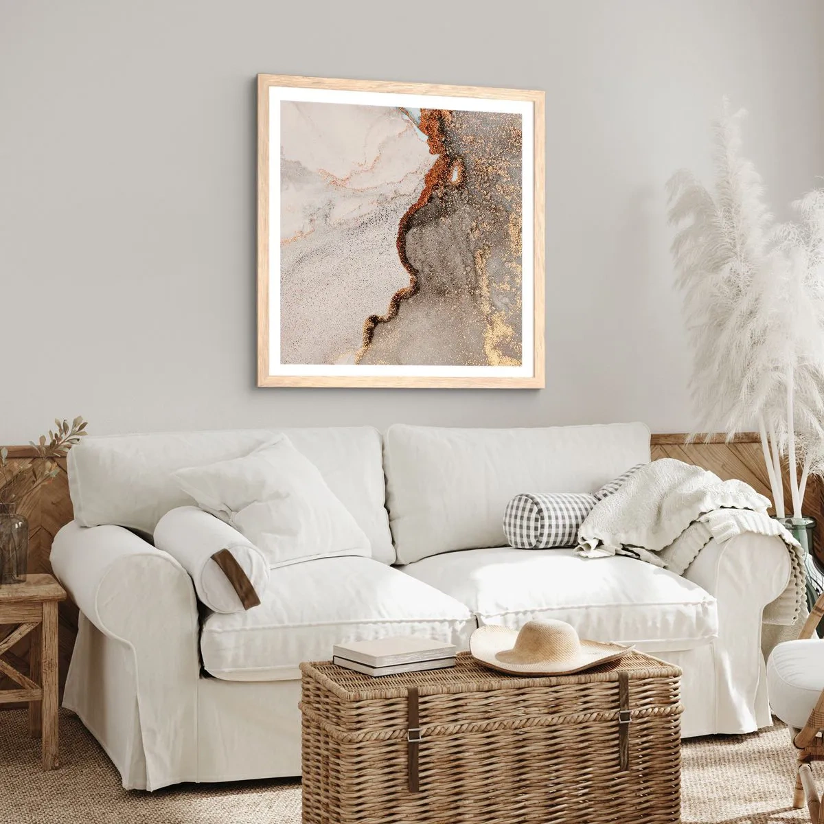 Affisch i ram av ljusek - På färgernas gräns - 60x60 cm