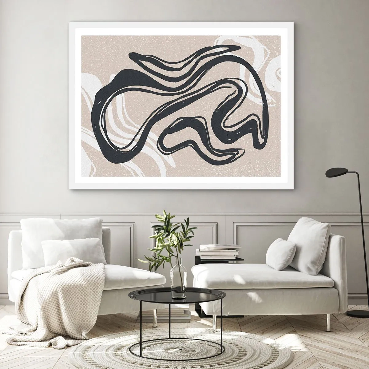 Affisch i vit ram - Mångfaldigt uttryck - 100x70 cm