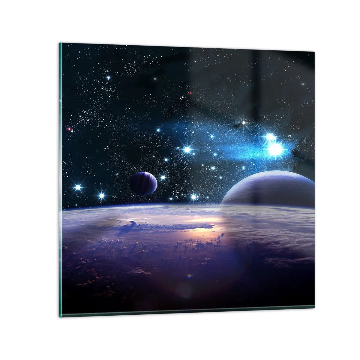 Glastavla - Bild på glas - Fortfarande ensamma? - 50x50 cm