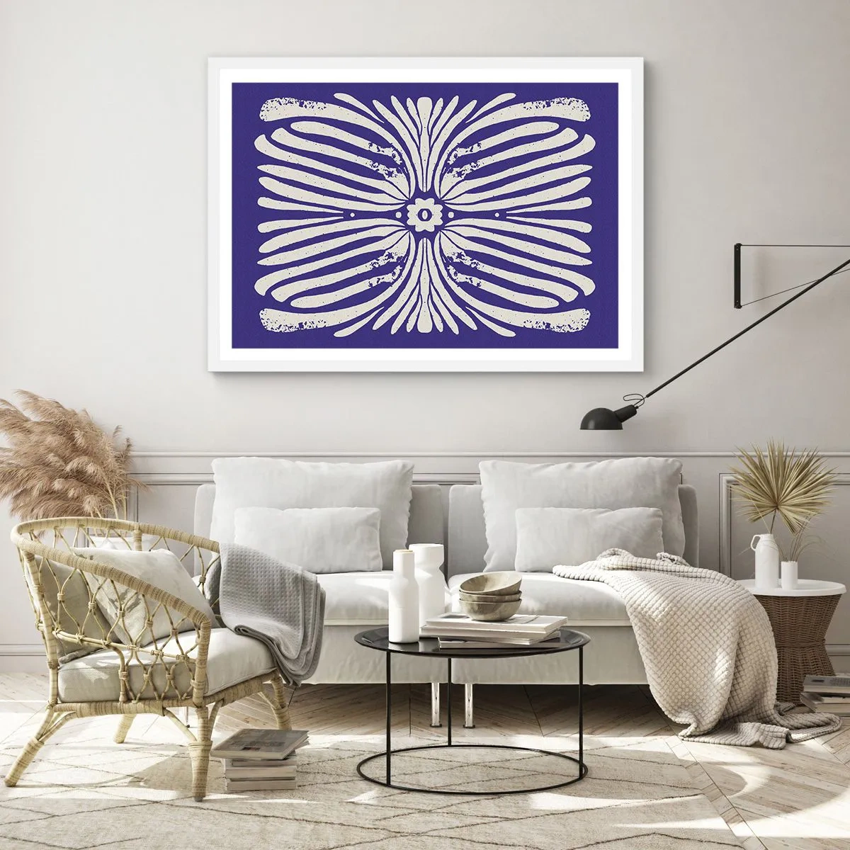 Affisch i vit ram - Etnisk inspiration - 70x50 cm