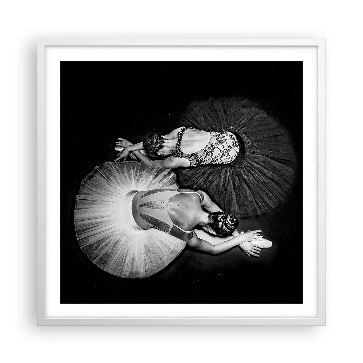 Affisch i vit ram - Jin och jang – den perfekta balansen - 60x60 cm