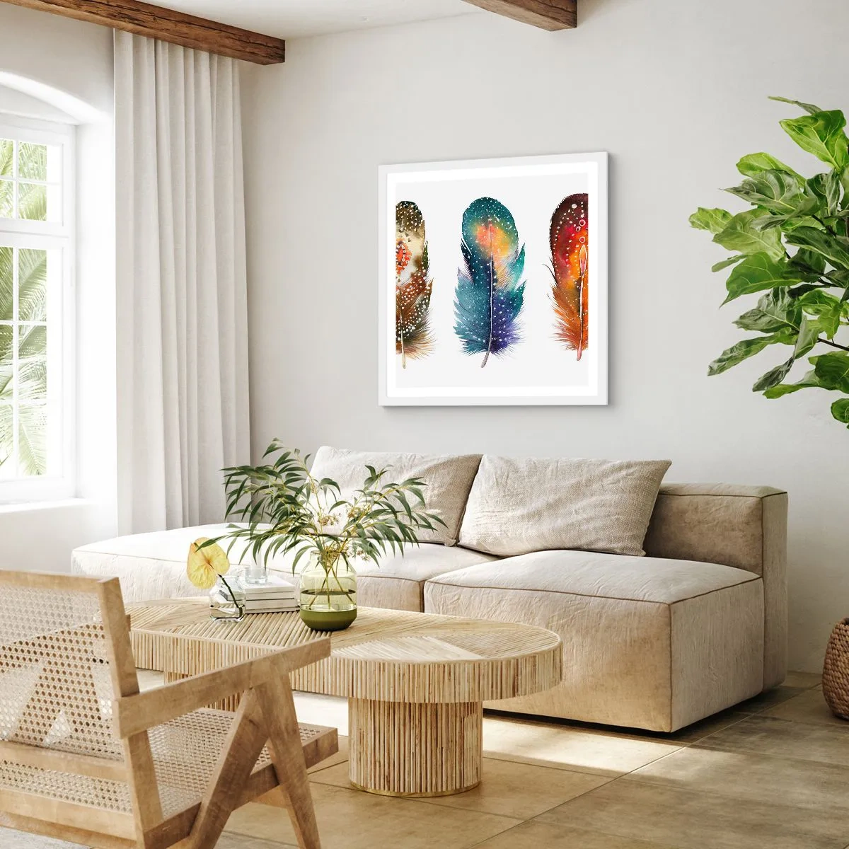 Affisch i vit ram - Ritualer, seder, hemligheter - 60x60 cm