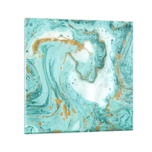 Glastavla - Bild på glas - Under stora vågen från Edo-tiden - 30x30 cm