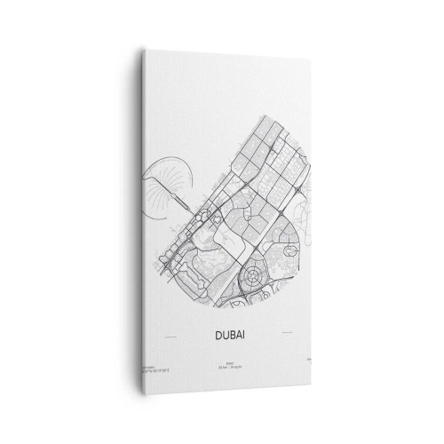 Canvastavla - Bild på duk - Dubais anatomi - 55x100 cm
