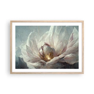 Affisch i ram av ljusek - Blommar en gång på hundra år - 70x50 cm
