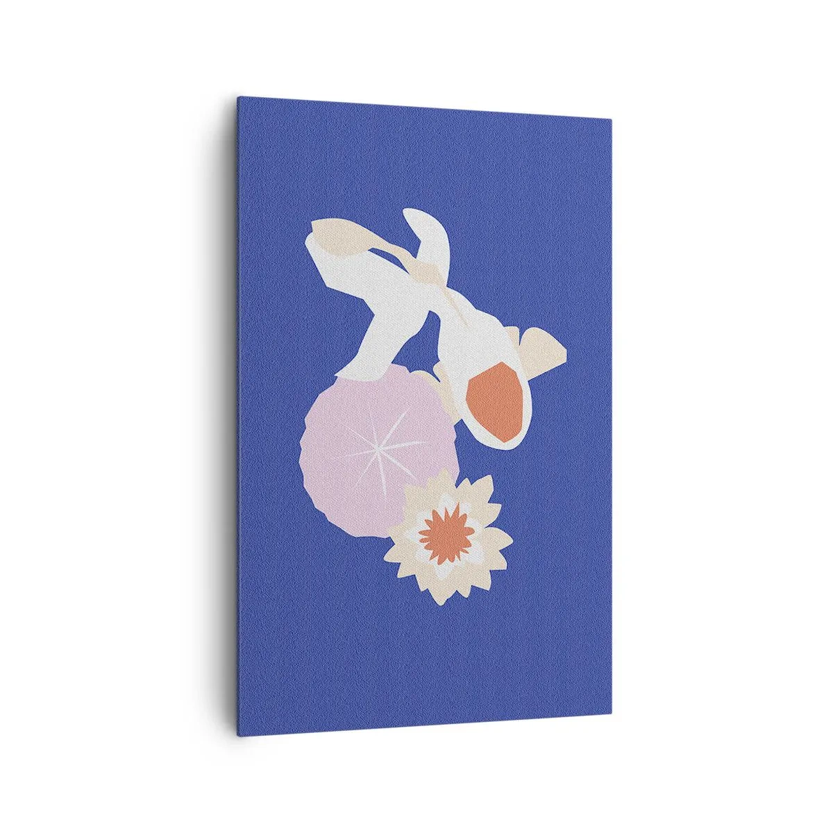 Canvastavla - Bild på duk - Sammansättning av blommor och knoppar - 80x120 cm