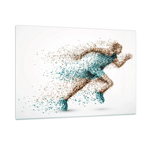 Glastavla - Bild på glas - Livet är ett lopp - 120x80 cm