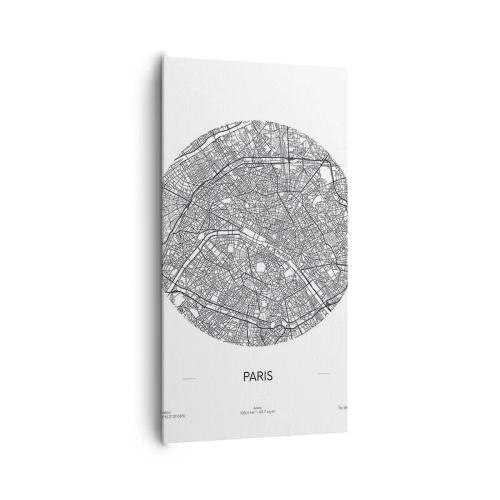 Canvastavla - Bild på duk - Paris anatomi - 65x120 cm