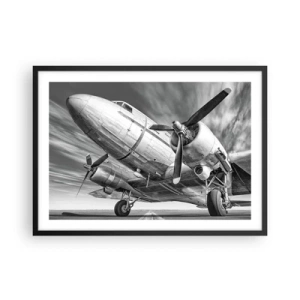 Affisch i svart ram - Alltid flygklart - 70x50 cm