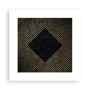 Affisch - Geometri i glamourstil - 30x30 cm