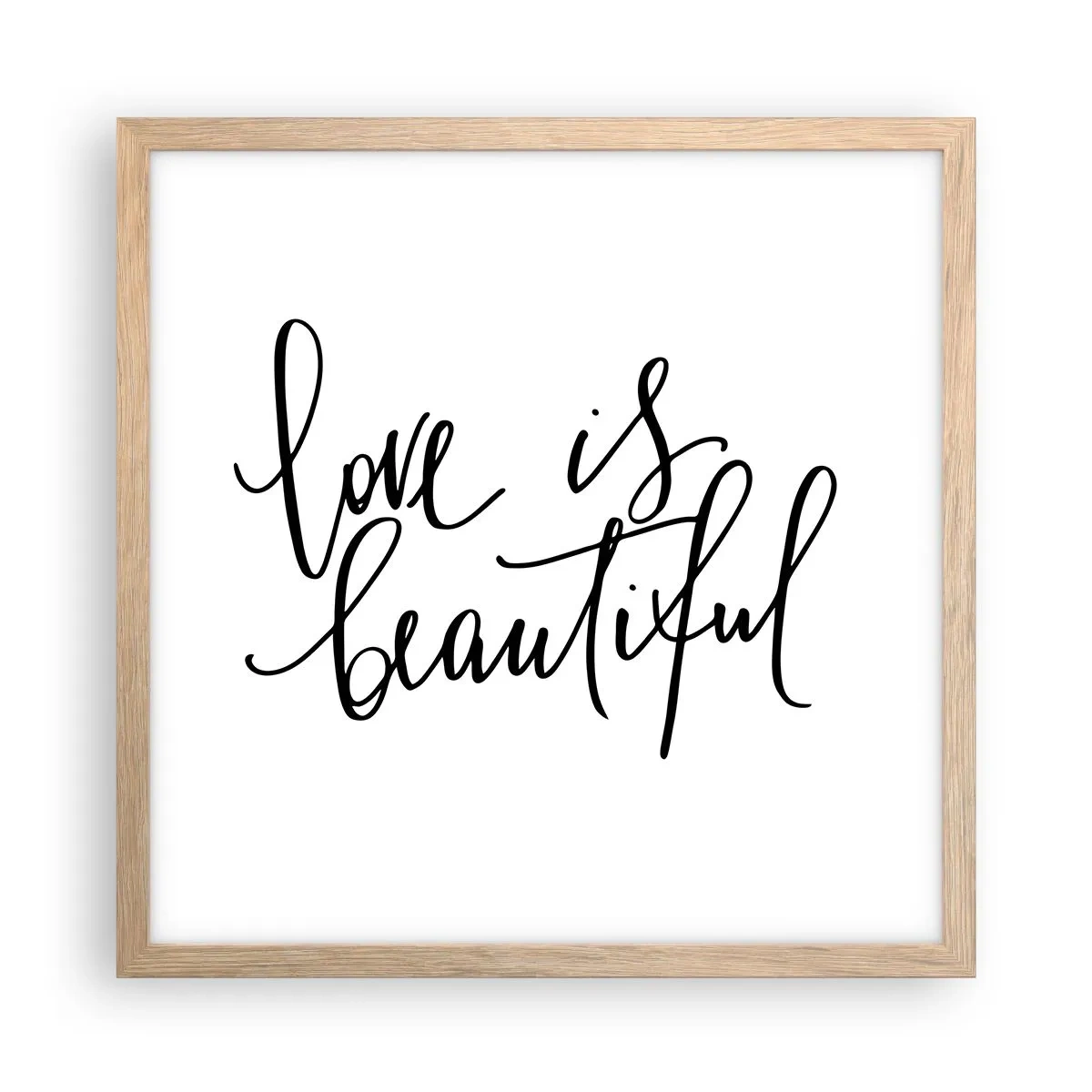 Affisch i ram av ljusek - Läs och upprepa - 40x40 cm