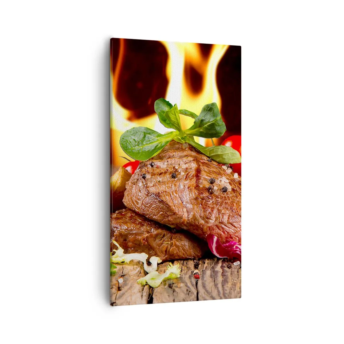 Canvastavla - Bild på duk - Framtrollad med glöd - 55x100 cm