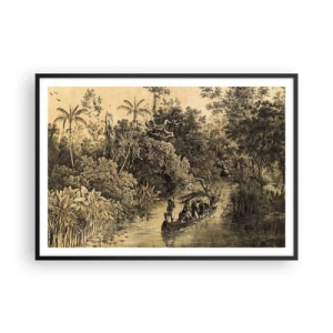 Affisch i svart ram - Resa till källan - 100x70 cm