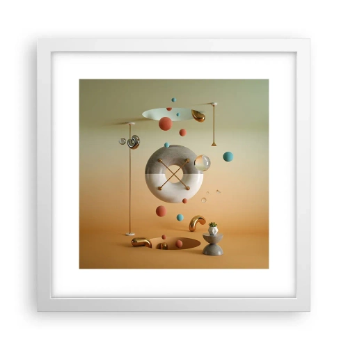 Affisch i vit ram - Vad som helst kan hända - 30x30 cm