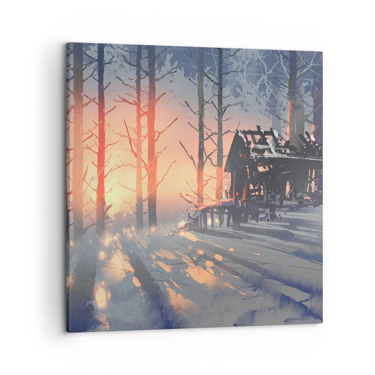 Canvastavla - Bild på duk - det är bara solen som tittar in här - 50x50 cm