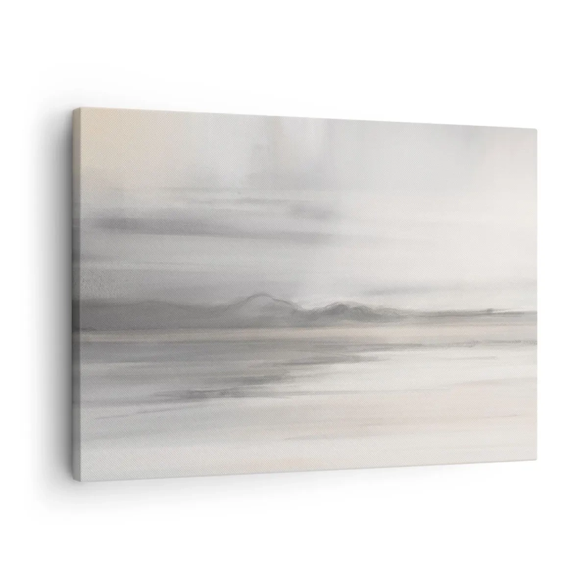 Canvastavla - Bild på duk - Ett subtilt landskap i nyanser av grått och beige - 70x50cm - En eftertänksam bakgrund - Modern väggdekoration för vardagsrum och sovrum ARTTOR