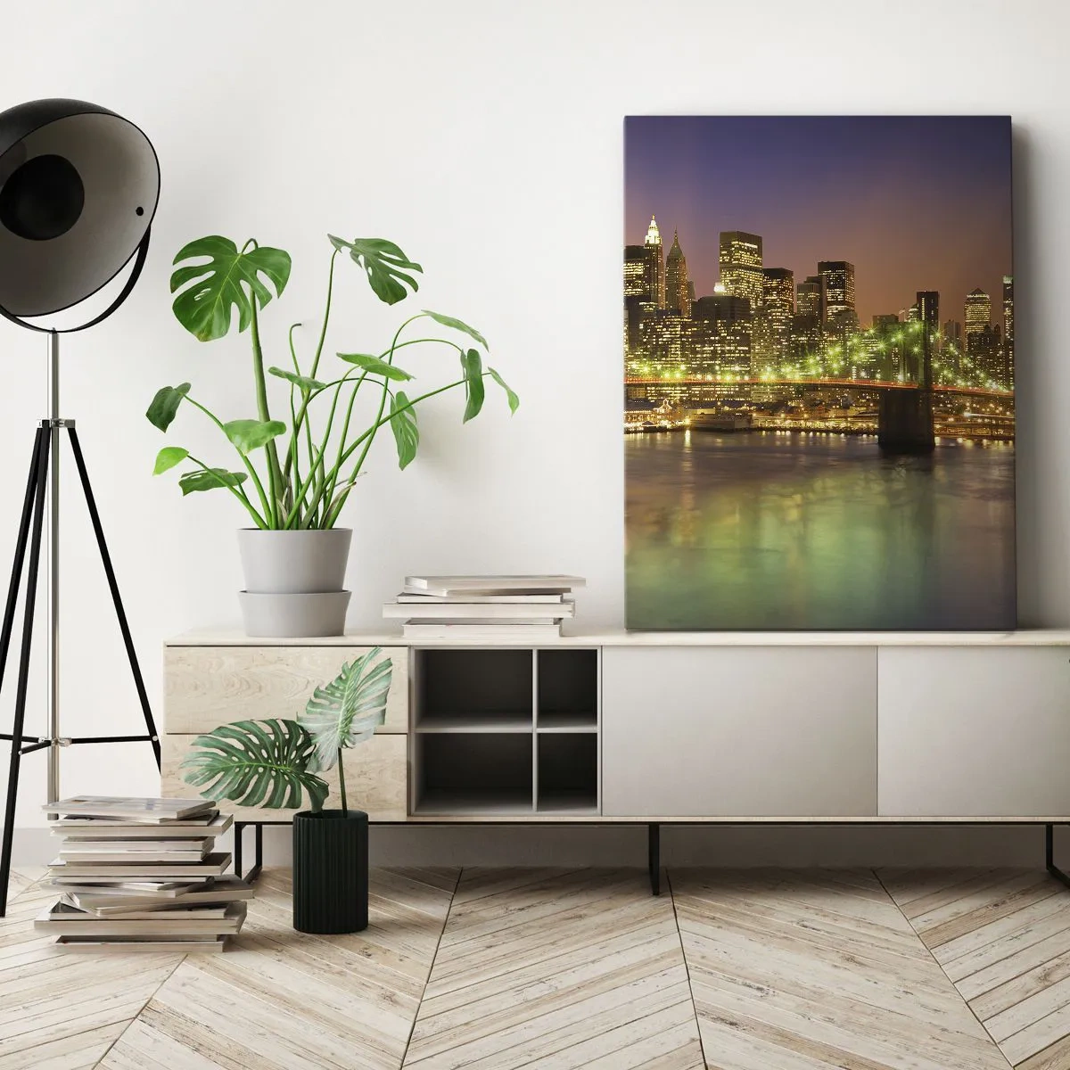 Canvastavla - Bild på duk - Ljuset slocknar aldrig här - 50x70 cm