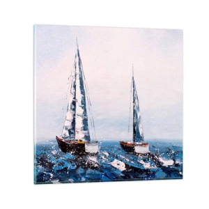 Glastavla - Bild på glas - Vindens broderskap - 70x70 cm