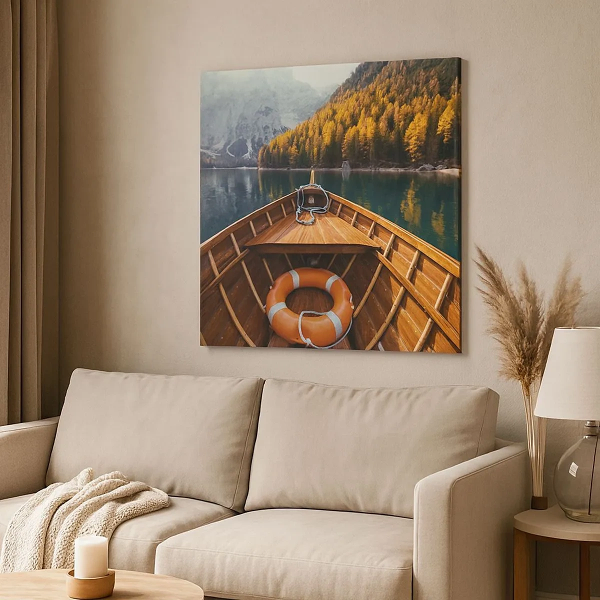 Canvastavla - Bild på duk - Utflykt i fjällen - 30x30 cm