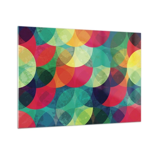 Glastavla - Bild på glas - Regnbågsfärd - 100x70 cm