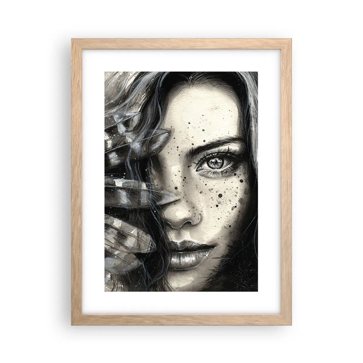 Affisch i ram av ljusek - Vild skönhet - 30x40 cm