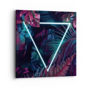 Canvastavla - Bild på duk - Trädgård i retrostil - 40x40 cm