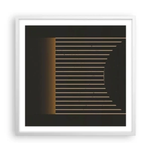 Affisch i vit ram - Utforska mörkret - 60x60 cm