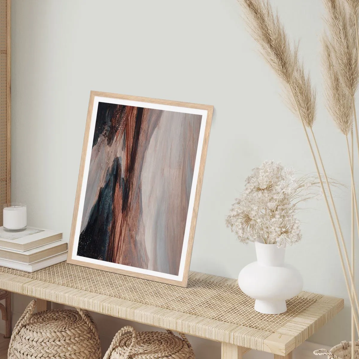 Affisch i ram av ljusek - Fridfull dal - 50x70 cm