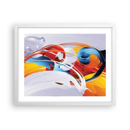 Affisch i vit ram - Elementens dans - 50x40 cm