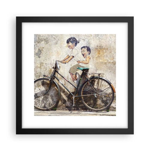 Affisch i svart ram - Sant eller falskt? - 30x30 cm