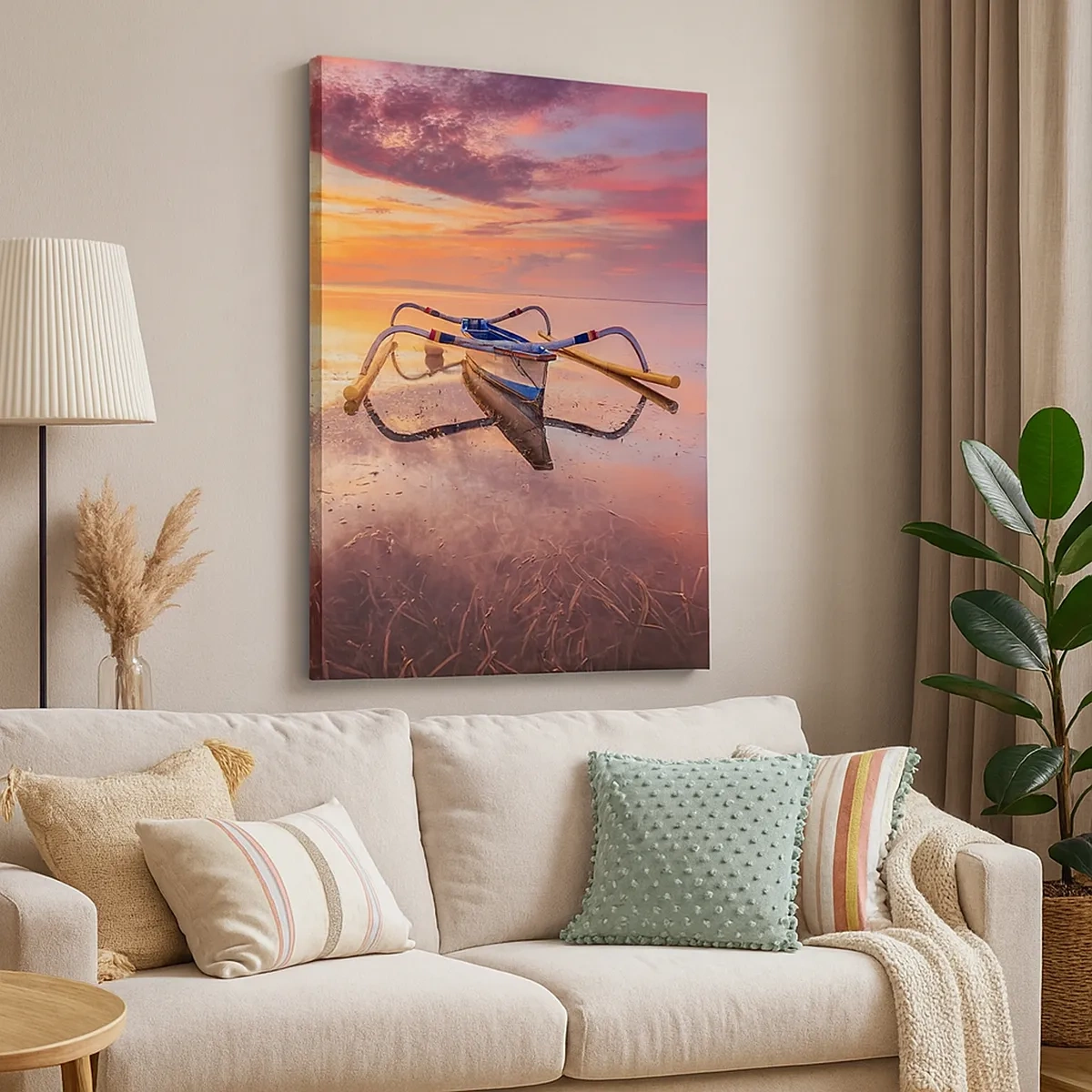 Canvastavla - Bild på duk - Tropiska kvällens lugn - 50x70 cm