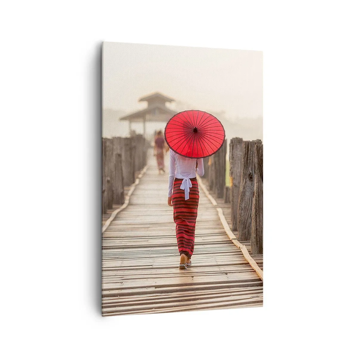 Canvastavla - Bild på duk - På den gamla bron - 80x120 cm