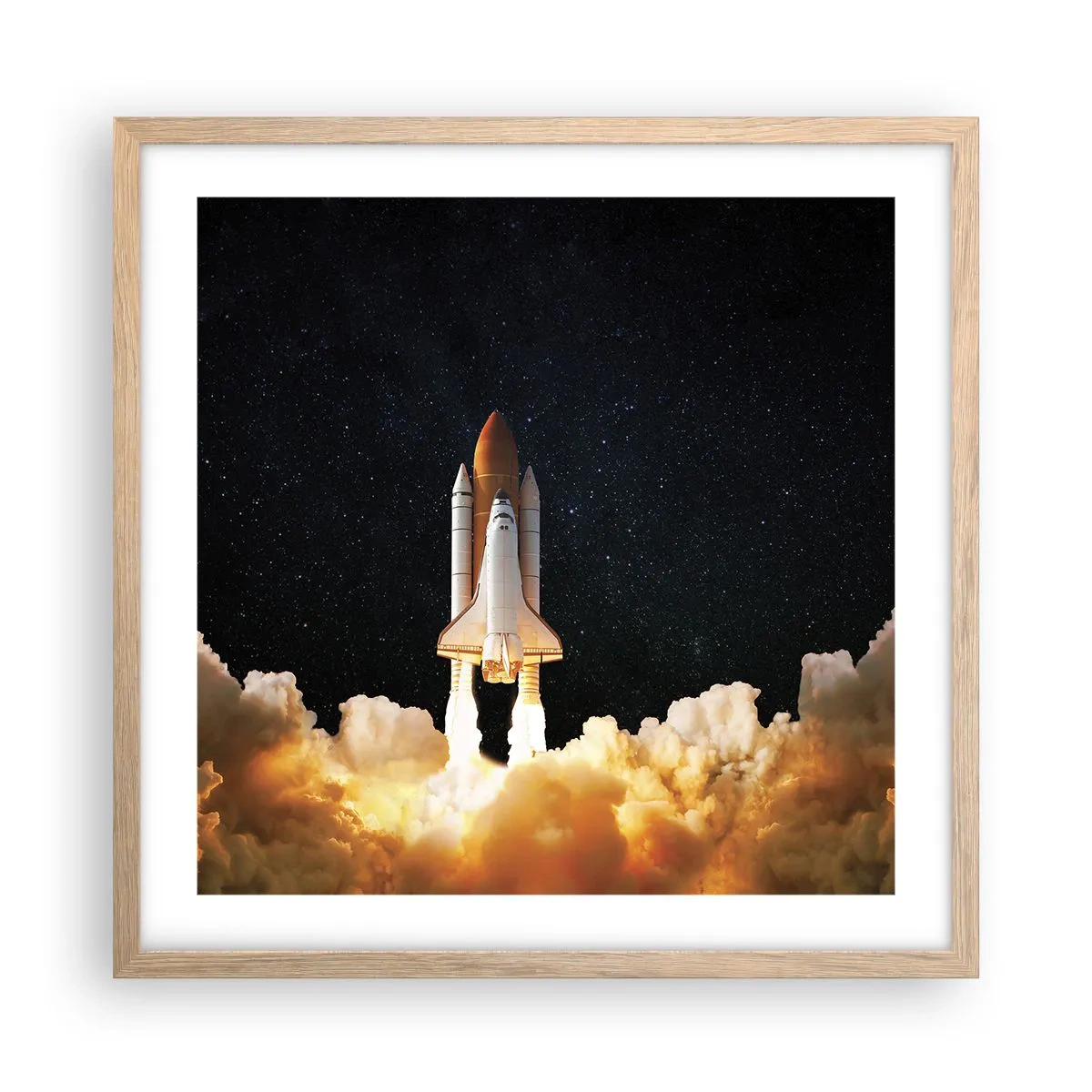 Affisch i ram av ljusek - Ad astra! - 50x50 cm