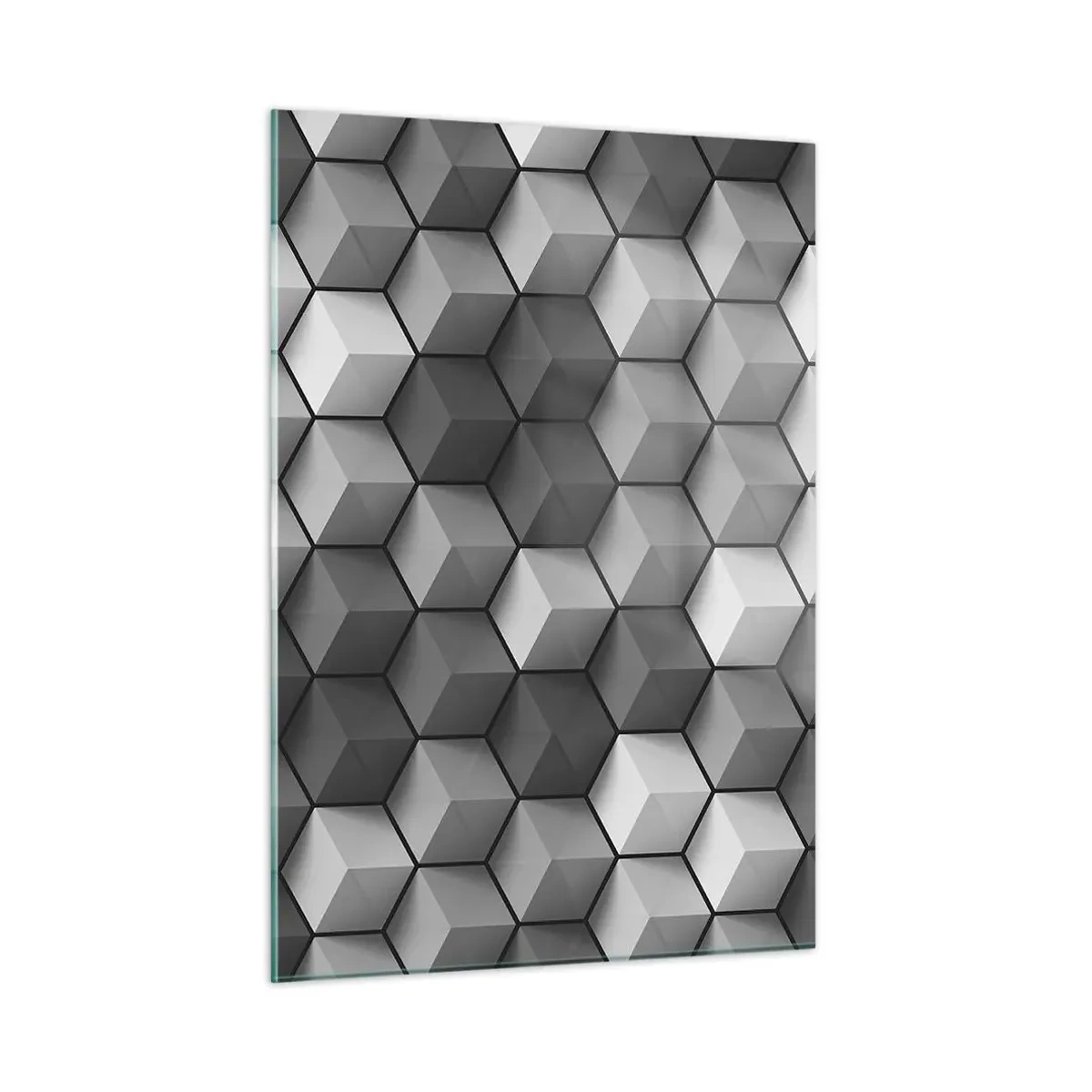 Glastavla - Bild på glas - Kubistiskt pussel - 50x70 cm