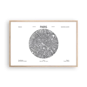 Affisch i ram av ljusek - Paris anatomi - 91x61 cm