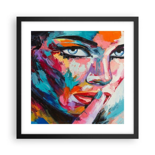 Affisch i svart ram - Vår första hemlighet - 40x40 cm