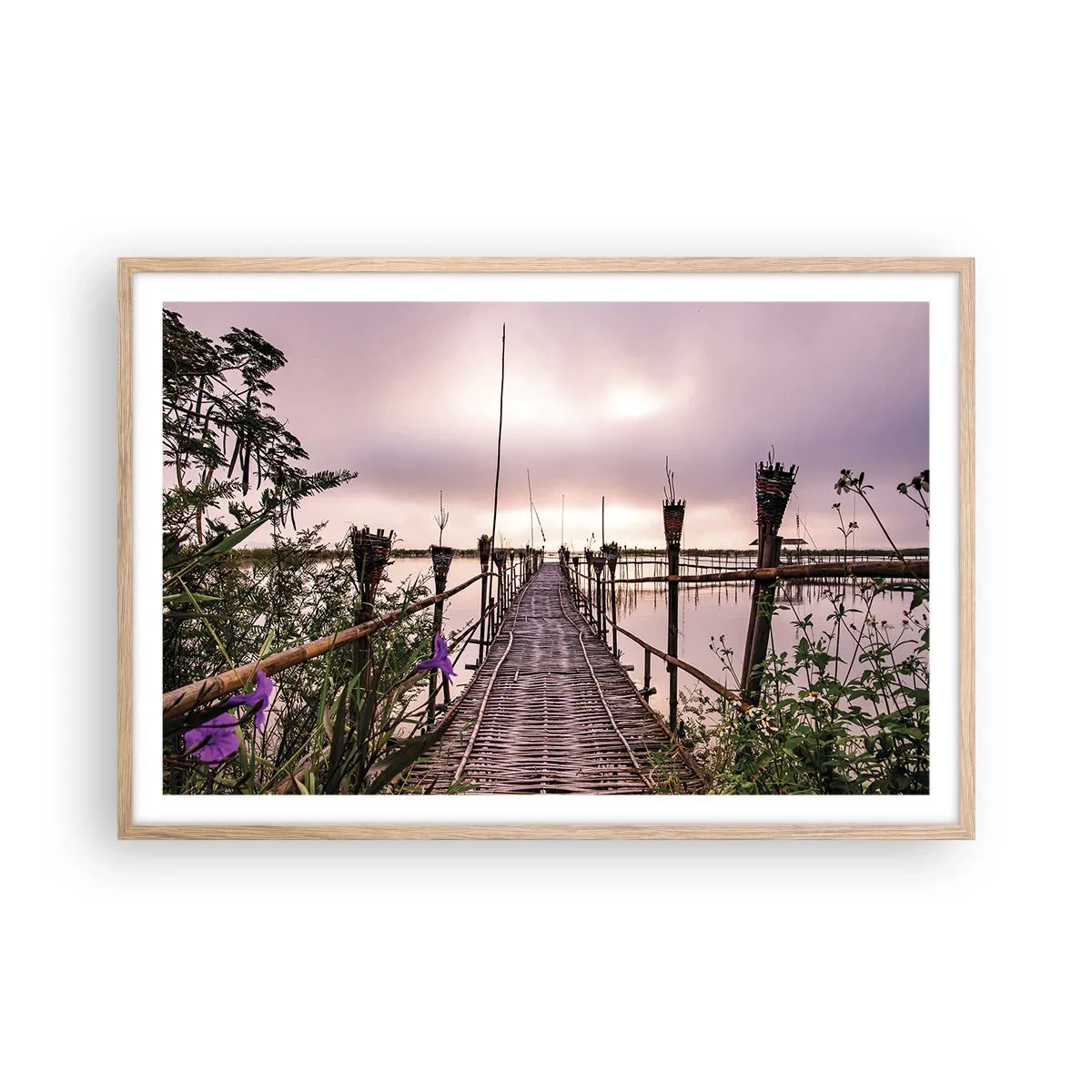 Affisch i ram av ljusek - Asiens lugn och tystnad - 91x61 cm