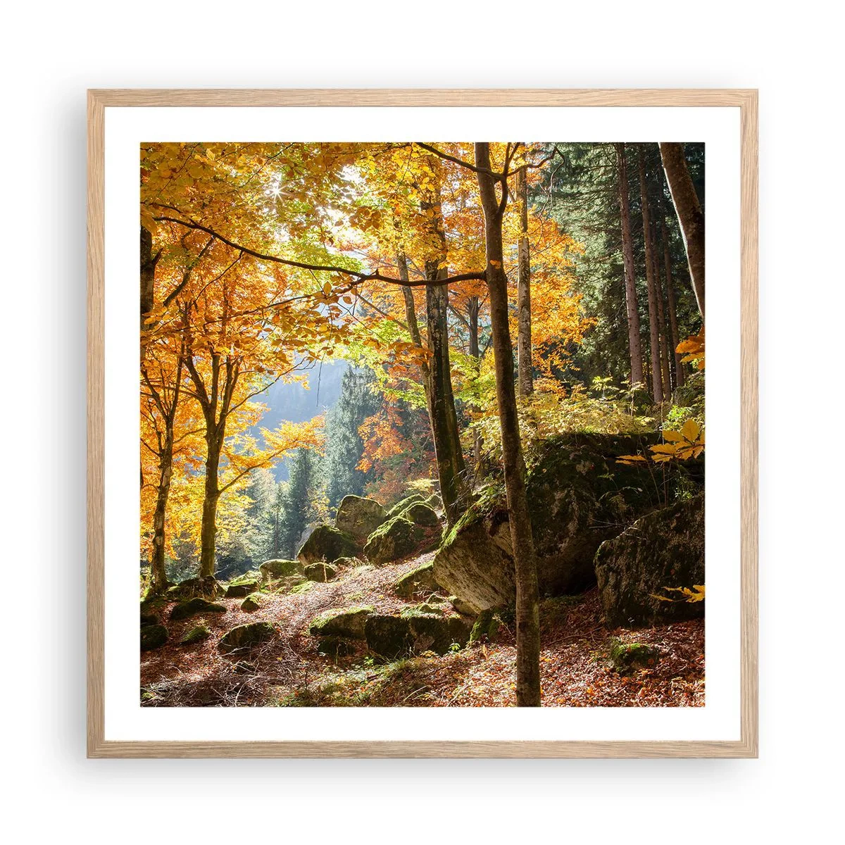 Affisch i ram av ljusek - Dags att vila - 60x60 cm