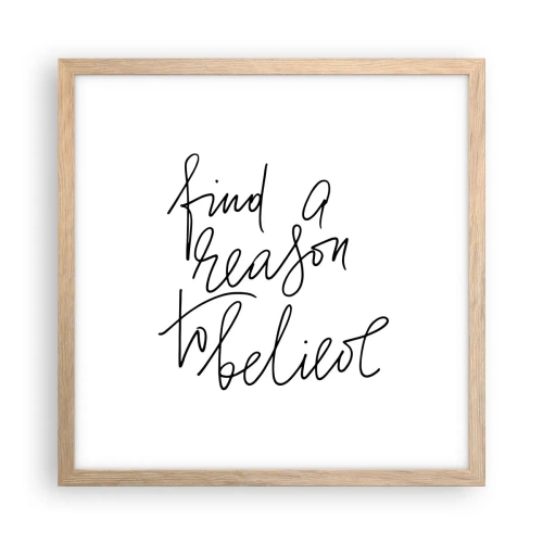 Affisch i ram av ljusek - Det är möjligt - 40x40 cm