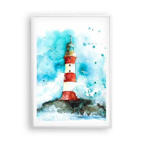 Affisch i vit ram - Elementens enhet - 70x100 cm