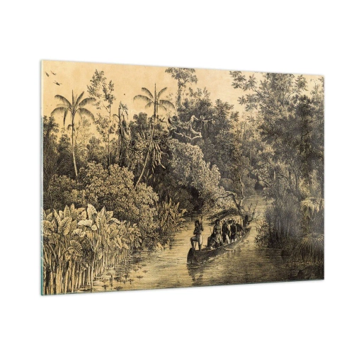 Glastavla - Bild på glas - Resa till källan - 100x70 cm