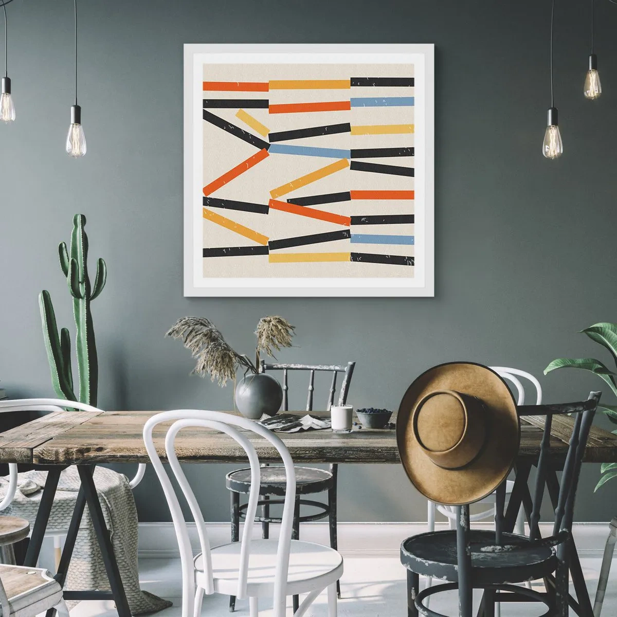 Affisch i vit ram - Horisontell komposition - 60x60 cm