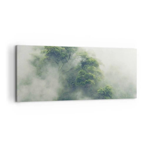 Canvastavla - Bild på duk - Insvept i dimma - 100x40 cm