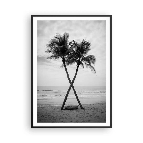 Affisch i svart ram - Ömsint närvaro - 70x100 cm