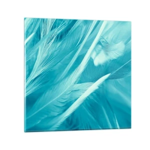 Glastavla - Bild på glas - Drunkna i dun - 30x30 cm